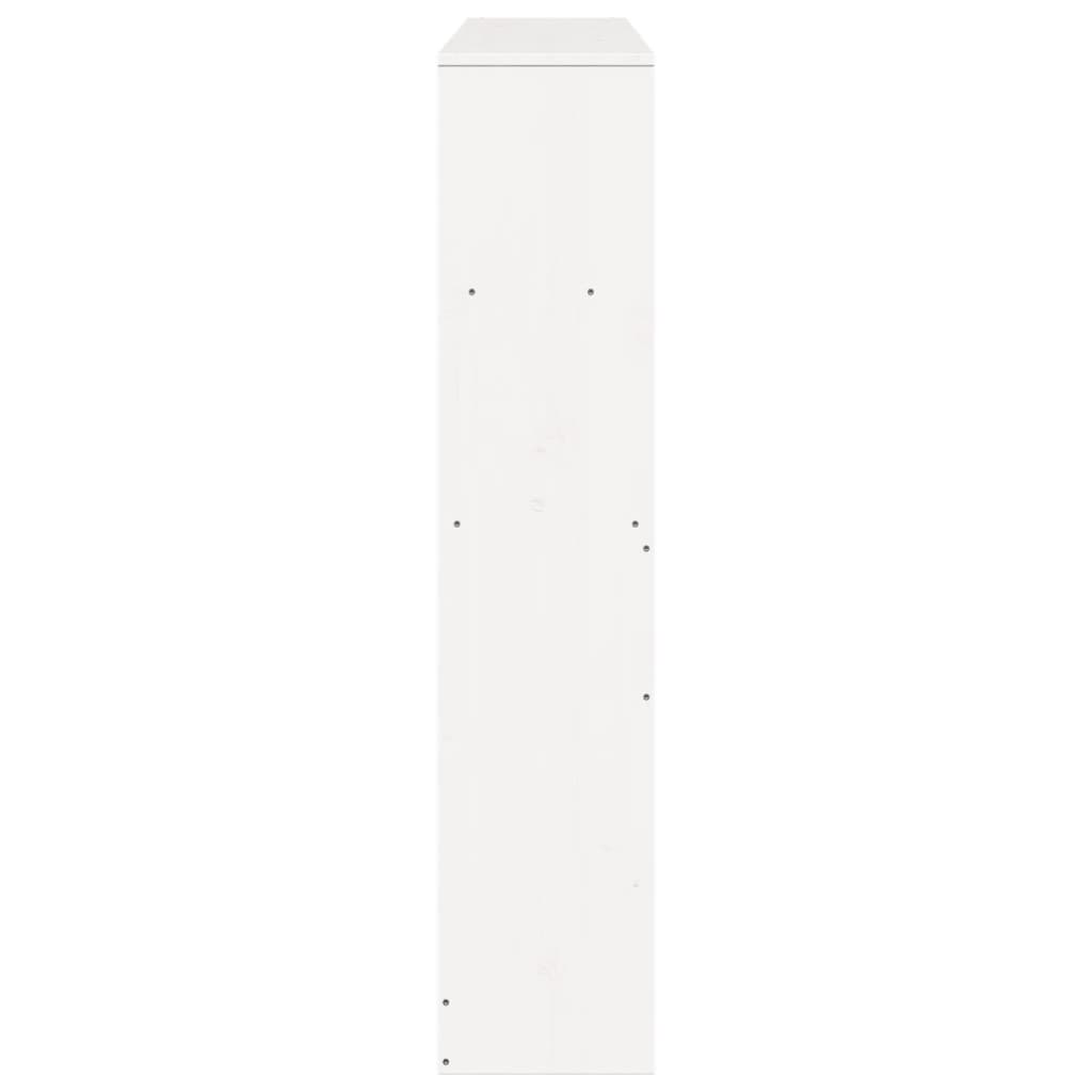 vidaXL Tăblie de pat cu depozitare alb 140 cm lemn masiv de pin