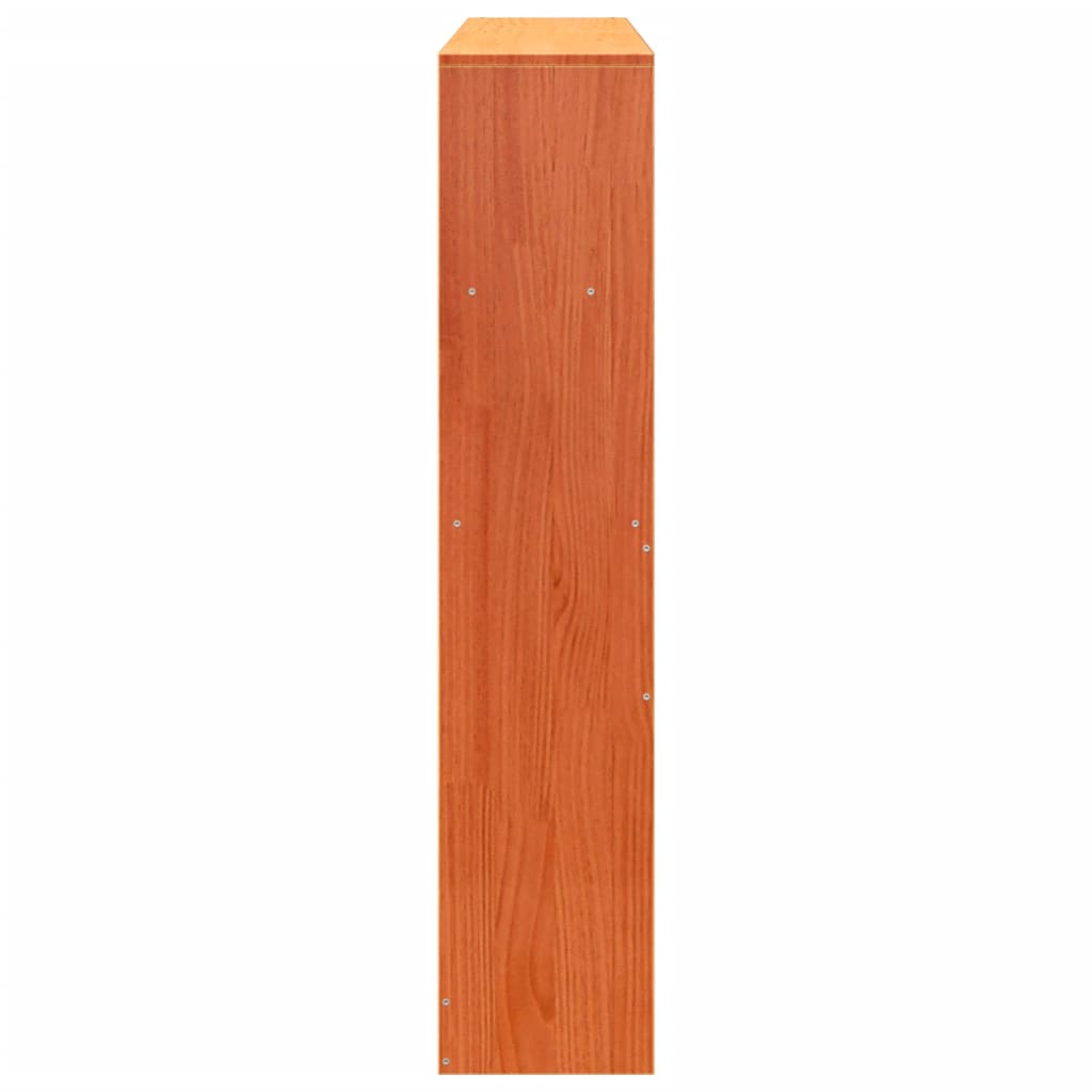 vidaXL Tăblie de pat cu depozitare maro ceruit, 140 cm, lemn masiv pin