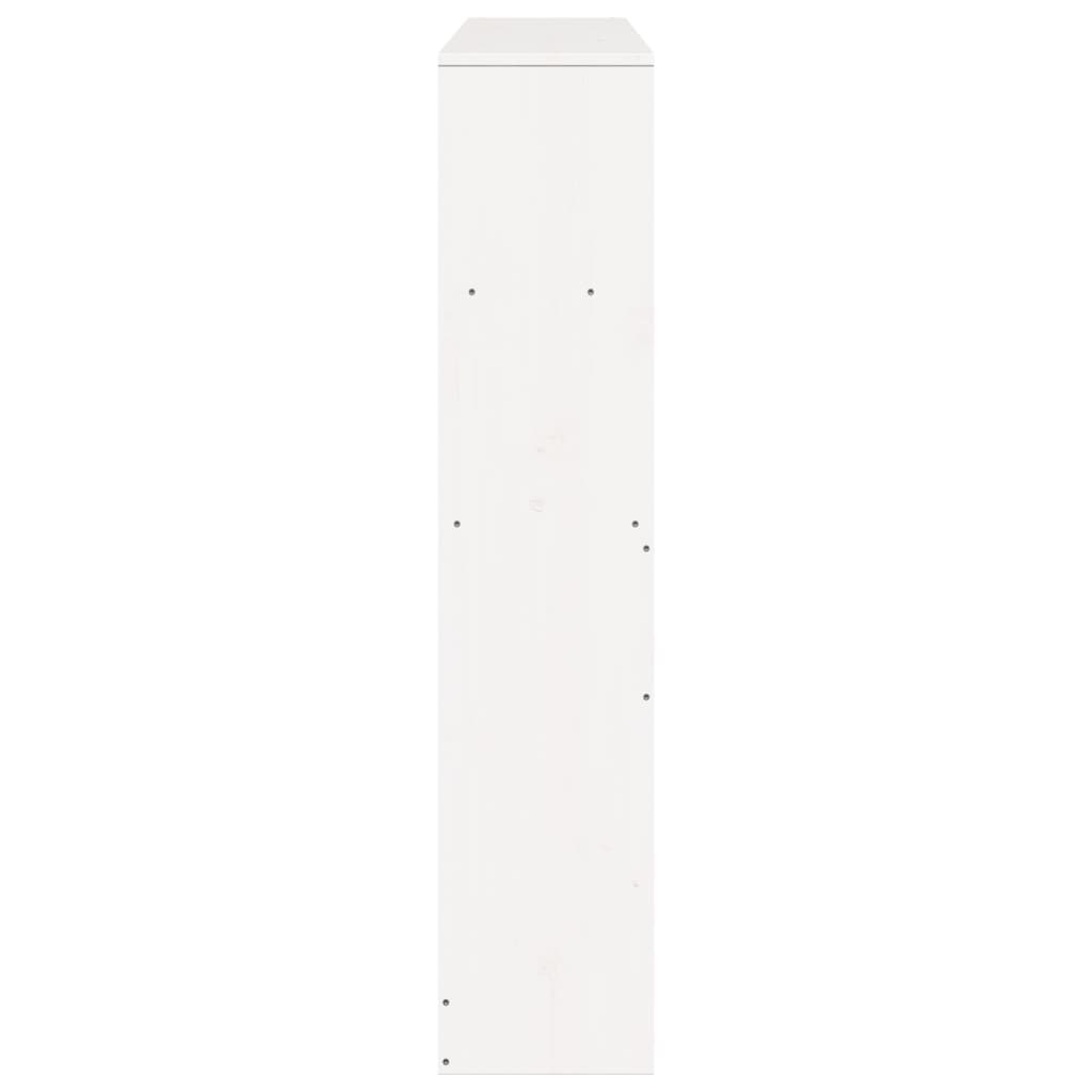 vidaXL Tăblie de pat cu depozitare alb 120 cm lemn masiv de pin
