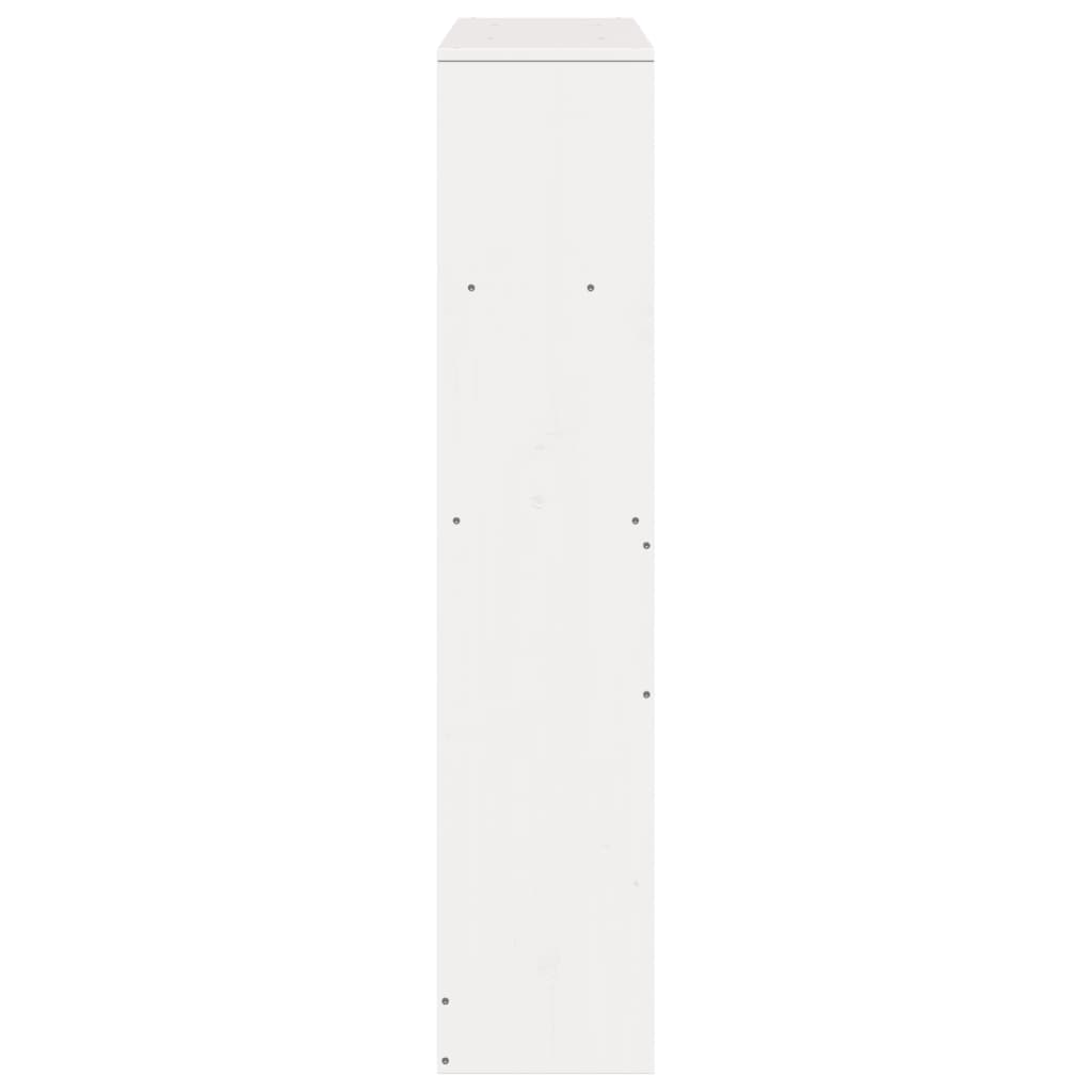 vidaXL Tăblie de pat cu depozitare alb 90 cm lemn masiv de pin