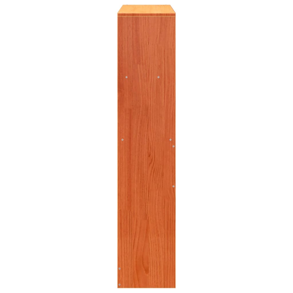 vidaXL Tăblie de pat cu depozitare maro ceruit, 90 cm, lemn masiv pin