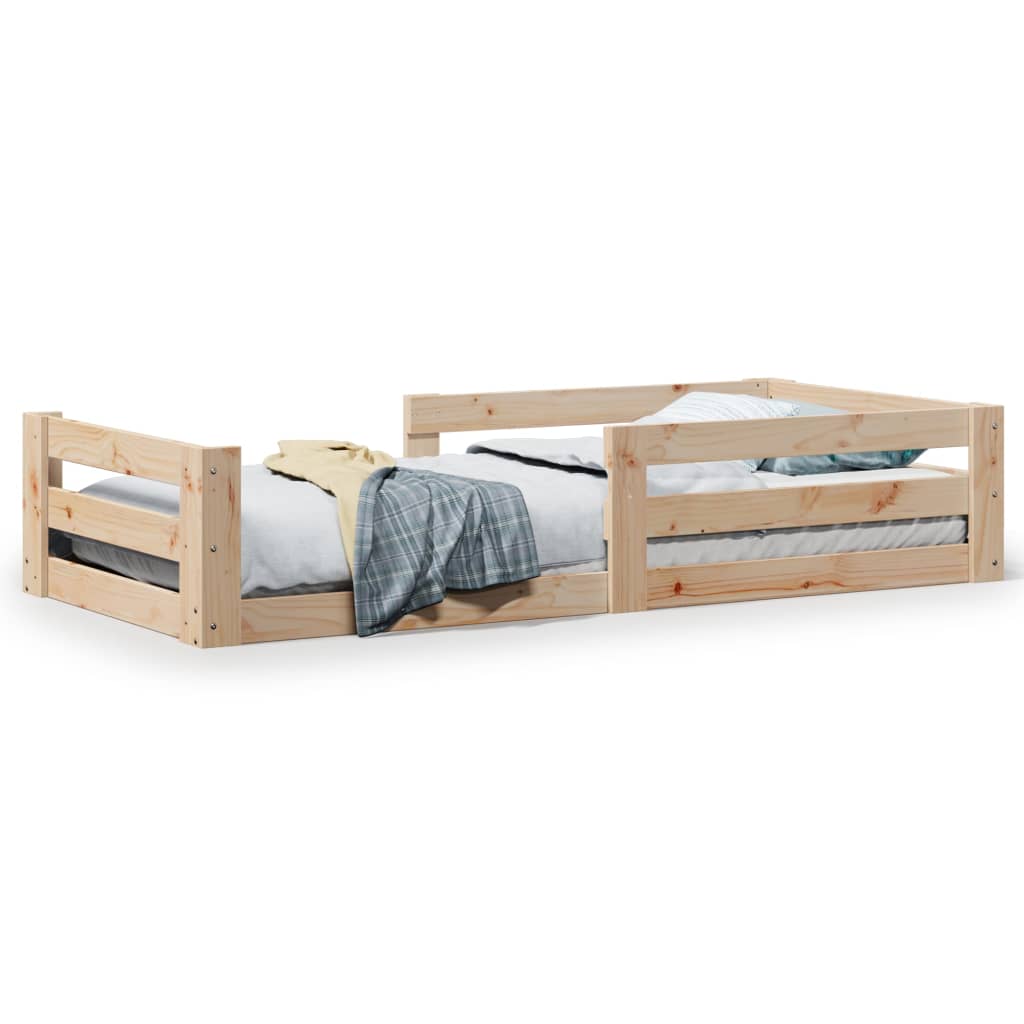vidaXL Cadru de pat fără saltea 70x140 cm lemn masiv pin vidaXL Cadru de pat fără saltea 70x140 cm lemn masiv pin