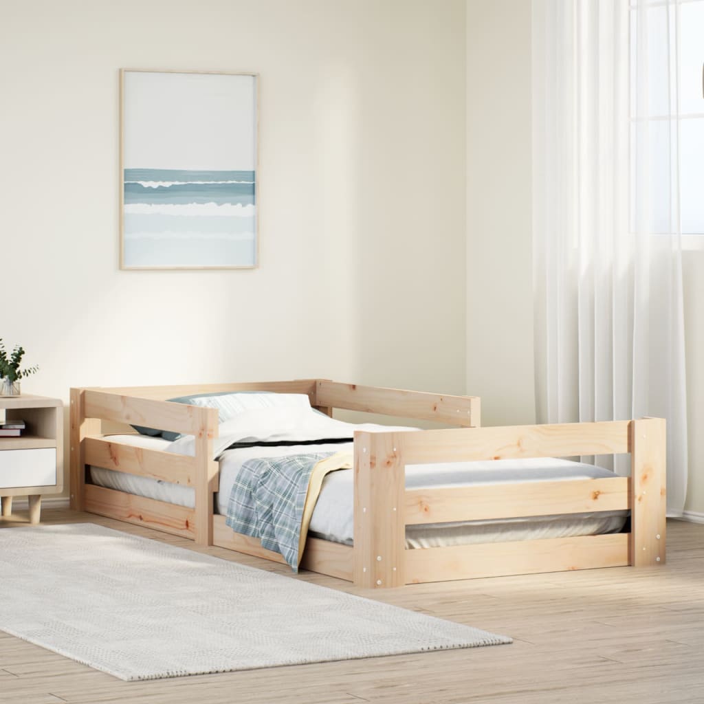 vidaXL Cadru de pat fără saltea 70x140 cm lemn masiv pin vidaXL Cadru de pat fără saltea 70x140 cm lemn masiv pin