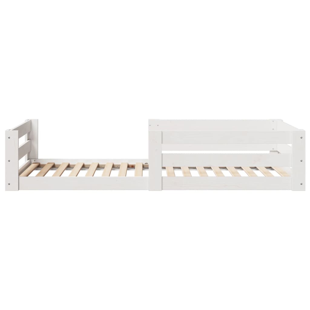 vidaXL Cadru de pat fără saltea alb 80x160 cm lemn masiv de pin