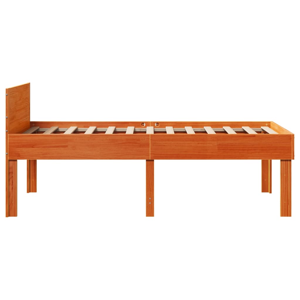 vidaXL Pat de zi fără saltea, maro ceruit, 90x200 cm, lemn masiv pin vidaXL Pat de zi fără saltea, maro ceruit, 90x200 cm, lemn masiv pin