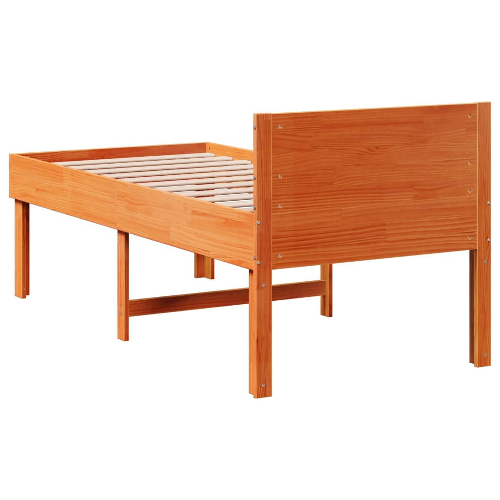 vidaXL Pat de zi fără saltea, maro ceruit, 90x200 cm, lemn masiv pin vidaXL Pat de zi fără saltea, maro ceruit, 90x200 cm, lemn masiv pin