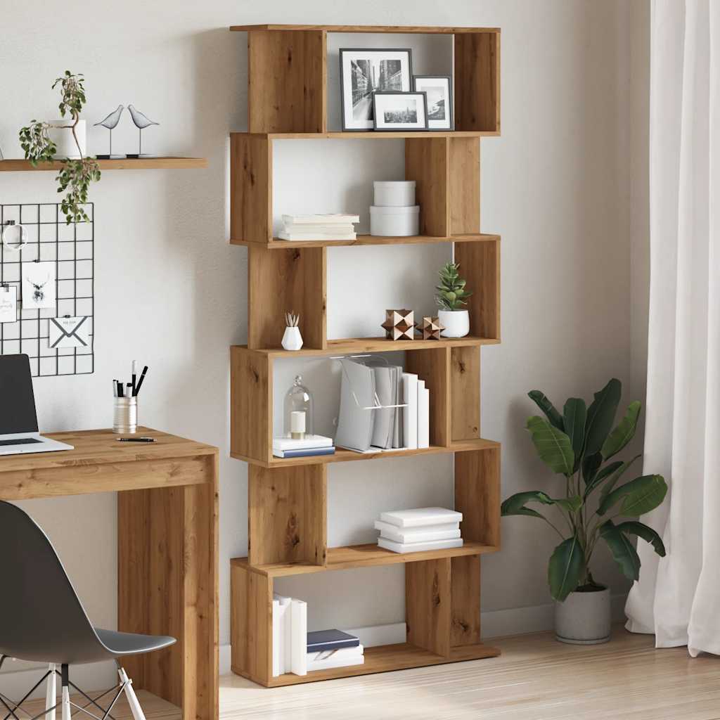 vidaXL Dulap cu cărți Artisan Stejar 80x24x192 cm Lemn prelucrat vidaXL Dulap cu cărți Artisan Stejar 80x24x192 cm Lemn prelucrat