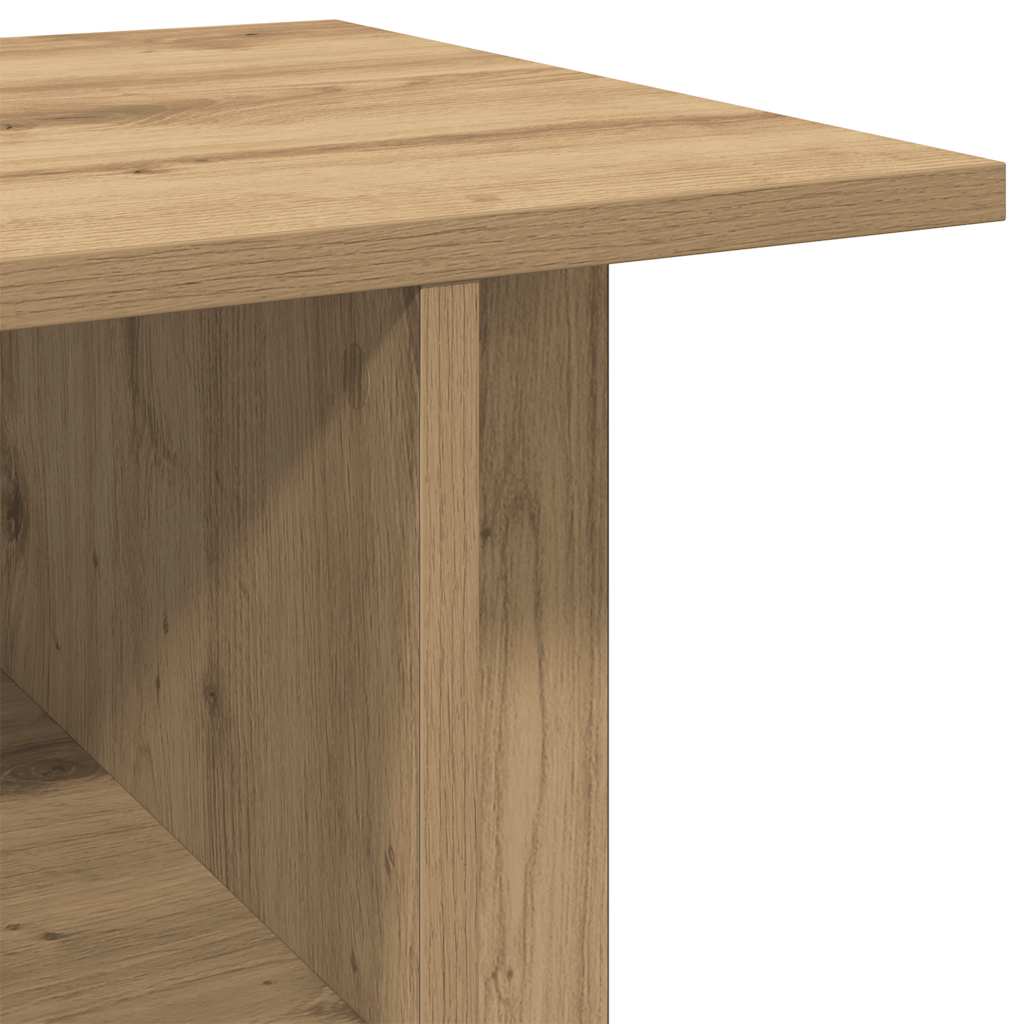 vidaXL Dulap TV cu roți, stejar artizanal, 80x40x45 cm, lemn prelucrat vidaXL Dulap TV cu roți, stejar artizanal, 80x40x45 cm, lemn prelucrat