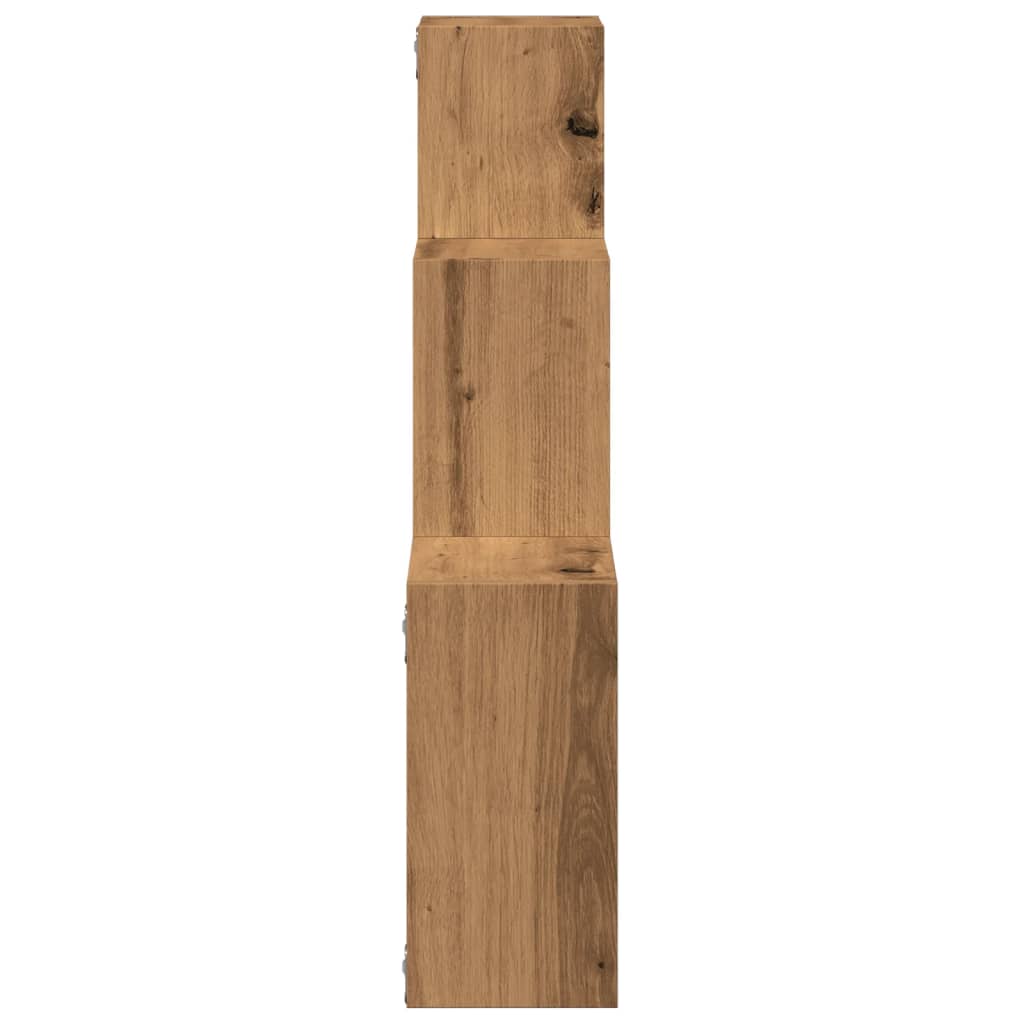 vidaXL Rafturi cub perete stejar artizanal 68x15x68 cm, lemn prelucrat vidaXL Rafturi cub perete stejar artizanal 68x15x68 cm, lemn prelucrat