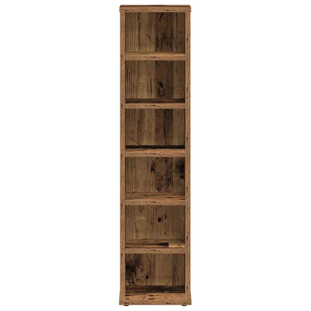 vidaXL Dulap CD-uri, lemn vechi, 21x20x88 cm, lemn compozit