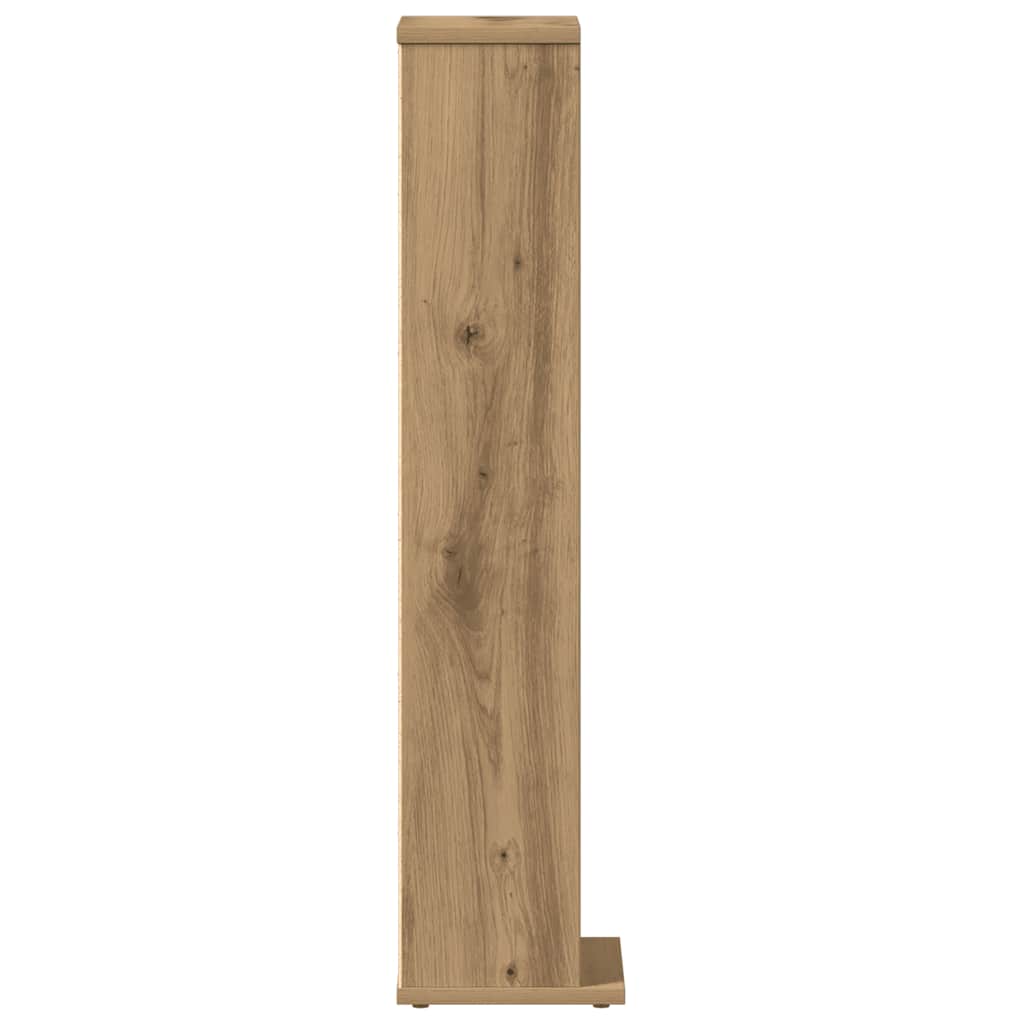vidaXL Dulap CD-uri, stejar artizanal, 21x20x88 cm, lemn prelucrat