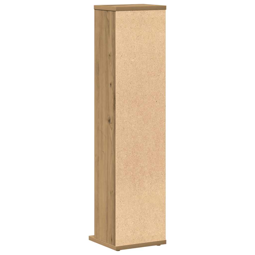 vidaXL Dulap CD-uri, stejar artizanal, 21x20x88 cm, lemn prelucrat