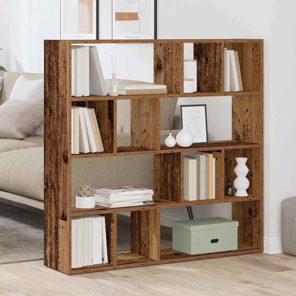 vidaXL Bibliotecă/Separator de cameră, Lemn vechi, 105x24x102 cm vidaXL Bibliotecă/Separator de cameră, Lemn vechi, 105x24x102 cm