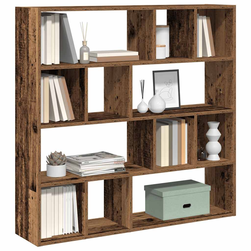 vidaXL Bibliotecă/Separator de cameră, Lemn vechi, 105x24x102 cm vidaXL Bibliotecă/Separator de cameră, Lemn vechi, 105x24x102 cm