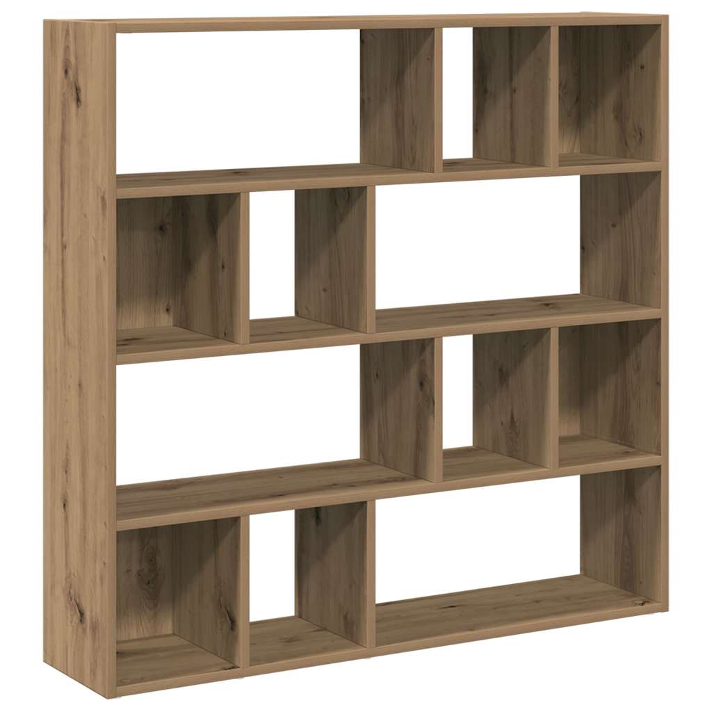 vidaXL Bibliotecă/Separator de cameră, Stejar artizanal, 105x24x102 cm