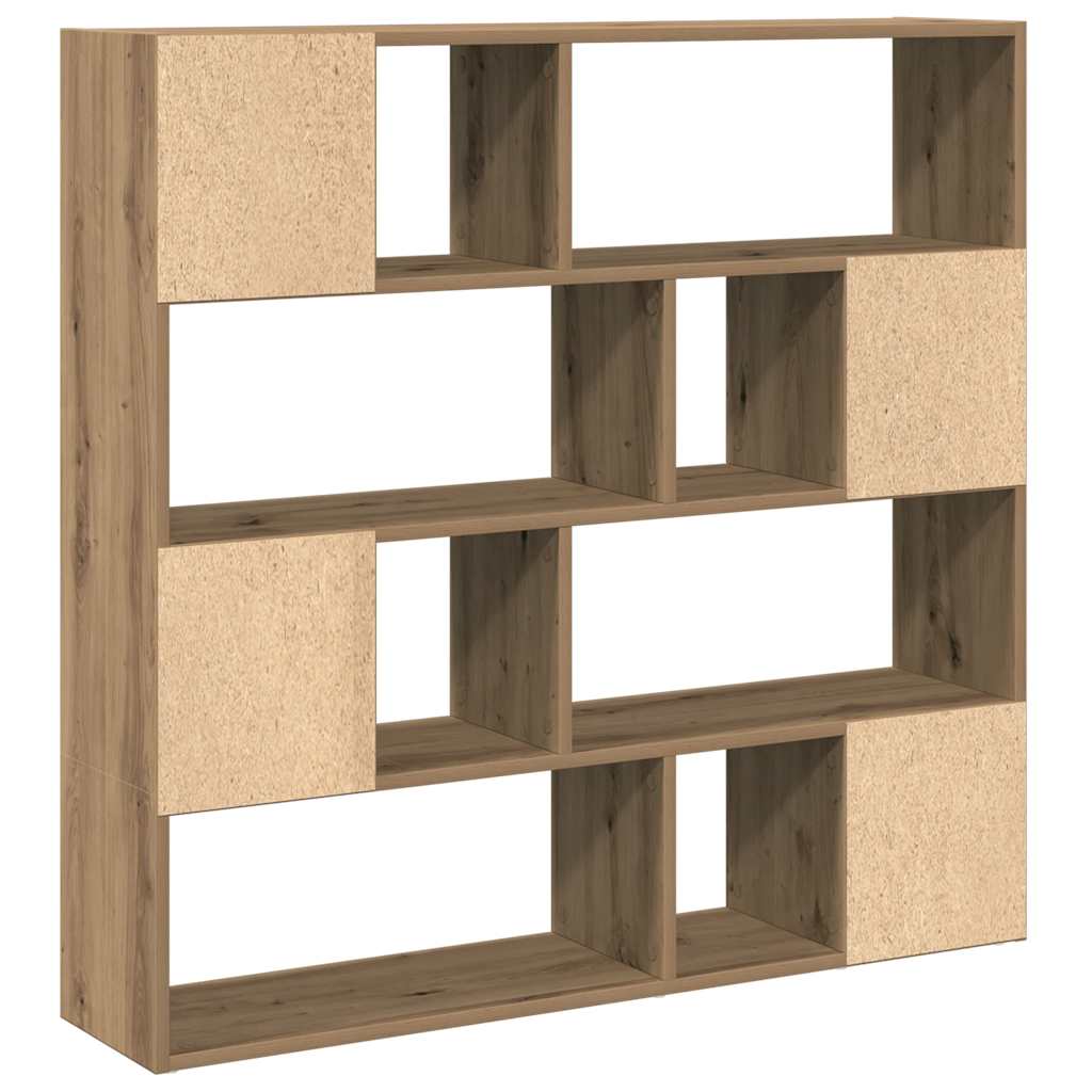 vidaXL Bibliotecă/Separator de cameră, Stejar artizanal, 105x24x102 cm