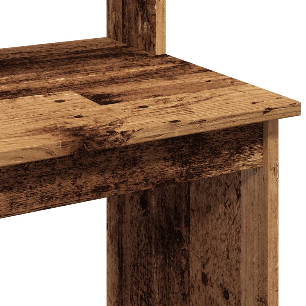 vidaXL Birou cu rafturi, lemn vechi, 102x45x148 cm, lemn prelucrat
