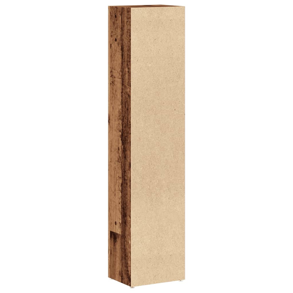 vidaXL Dulapuri CD-uri, 2 buc. lemn vechi 21x16x93,5 cm lemn prelucrat