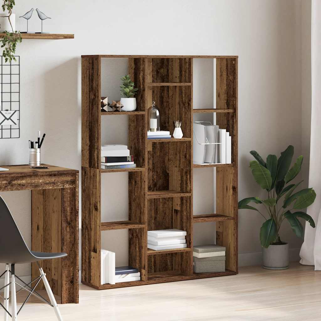 vidaXL Separator cameră/Bibliotecă, Lemn vechi, 100x24x140 cm, PAL vidaXL Separator cameră/Bibliotecă, Lemn vechi, 100x24x140 cm, PAL