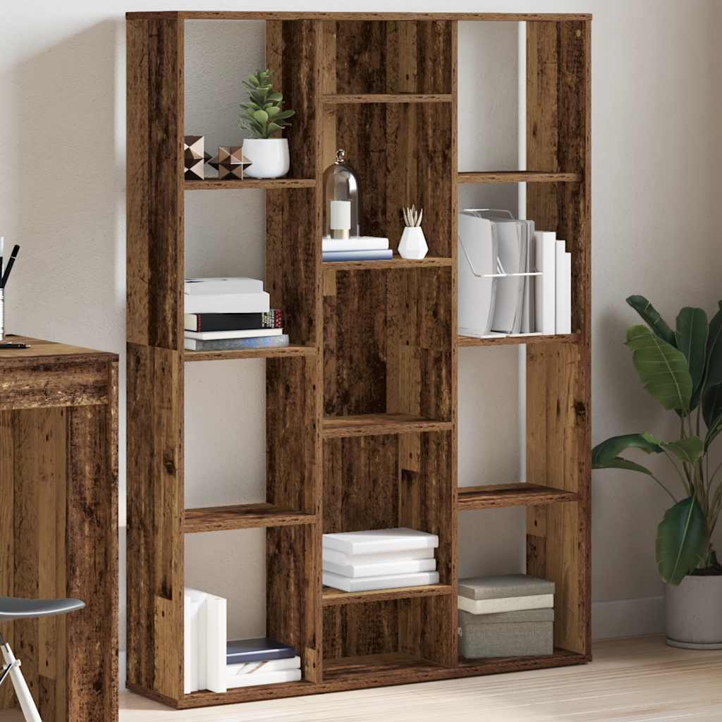 vidaXL Separator cameră/Bibliotecă, Lemn vechi, 100x24x140 cm, PAL vidaXL Separator cameră/Bibliotecă, Lemn vechi, 100x24x140 cm, PAL