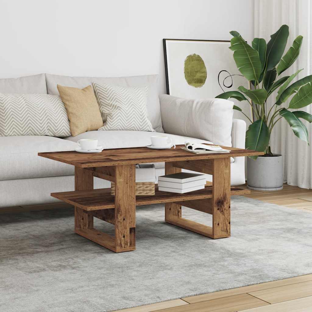 vidaXL Măsuță de cafea, lemn vechi, 102x55x42 cm, lemn prelucrat vidaXL Măsuță de cafea, lemn vechi, 102x55x42 cm, lemn prelucrat