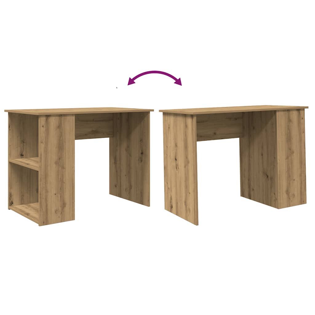 vidaXL Birou, stejar artizanal, 100x55x75 cm, lemn prelucrat