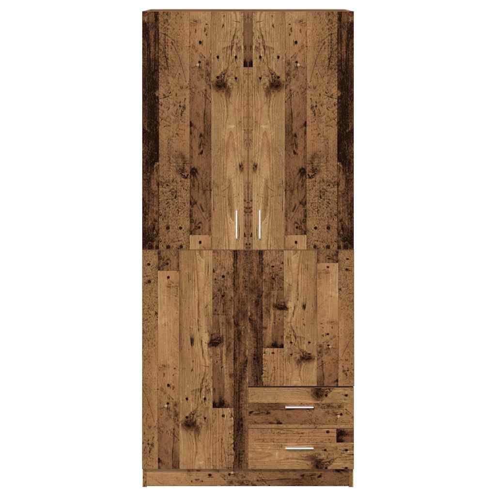 vidaXL Șifonier, Lemn vechi, 80x52x180 cm, lemn prelucrat vidaXL Șifonier, Lemn vechi, 80x52x180 cm, lemn prelucrat