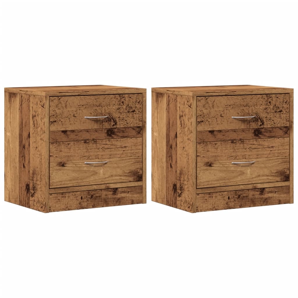 vidaXL Noptiere, 2 buc, lemn învechit, 40x30x40 cm, lemn prelucrat