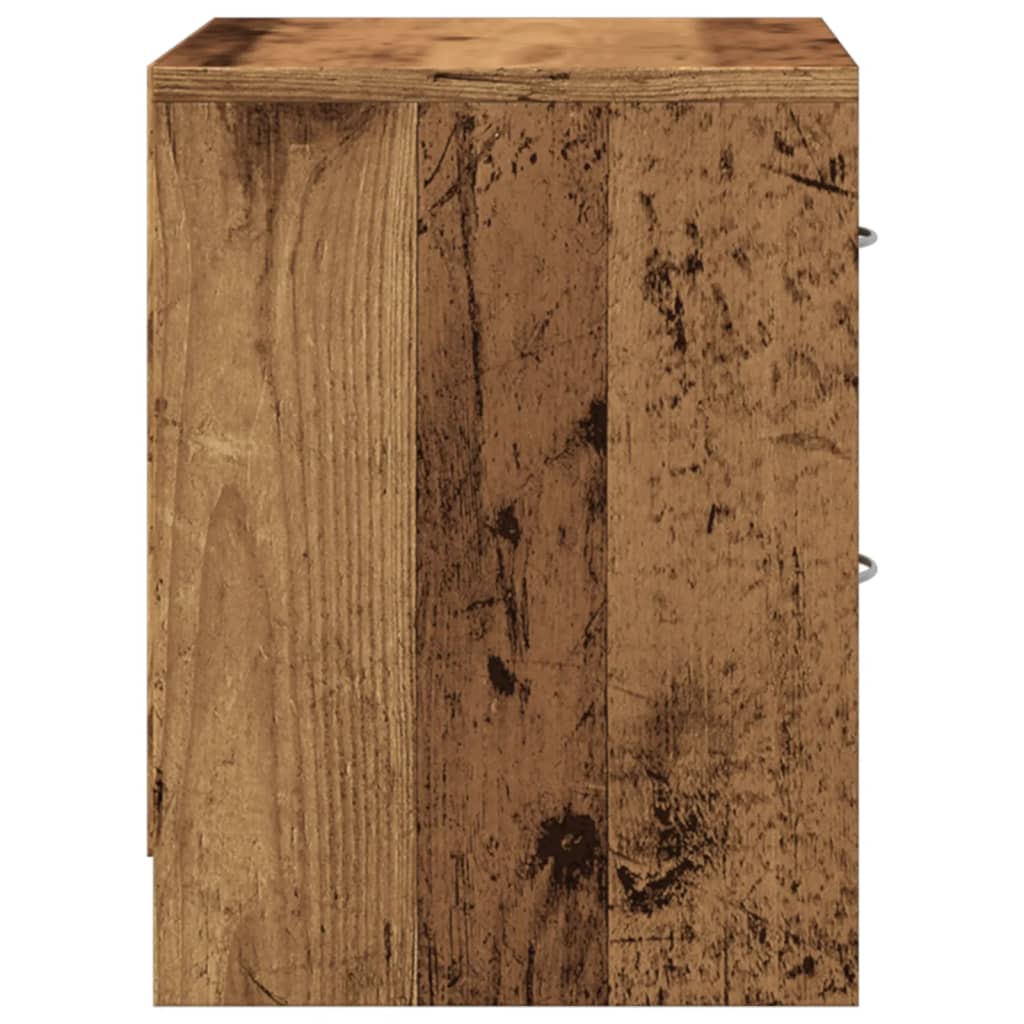 vidaXL Noptiere, 2 buc, lemn învechit, 40x30x40 cm, lemn prelucrat