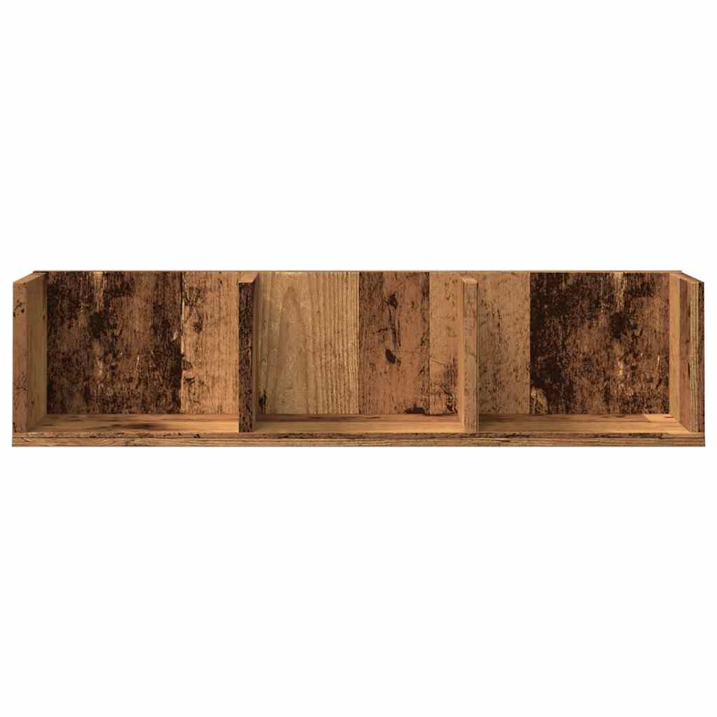 vidaXL Raft de perete CD-uri, lemn vechi, 75x18x18 cm, lemn prelucrat vidaXL Raft de perete CD-uri, lemn vechi, 75x18x18 cm, lemn prelucrat