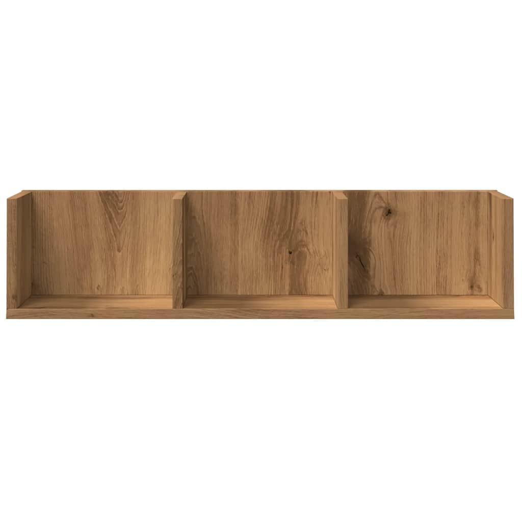 vidaXL Raft perete CD-uri stejar artizanal 75x18x18 cm lemn prelucrat vidaXL Raft perete CD-uri stejar artizanal 75x18x18 cm lemn prelucrat