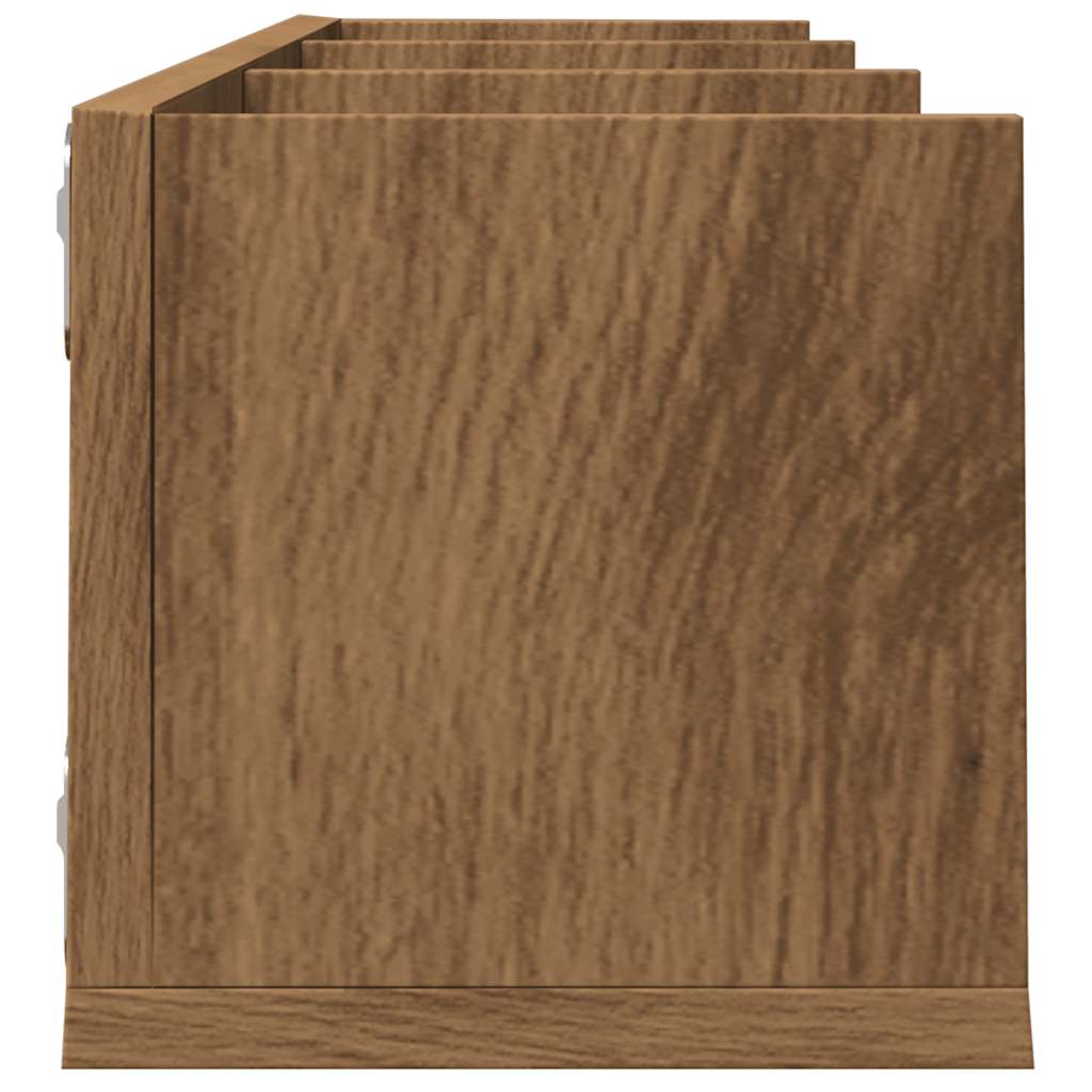 vidaXL Raft perete CD-uri stejar artizanal 75x18x18 cm lemn prelucrat vidaXL Raft perete CD-uri stejar artizanal 75x18x18 cm lemn prelucrat
