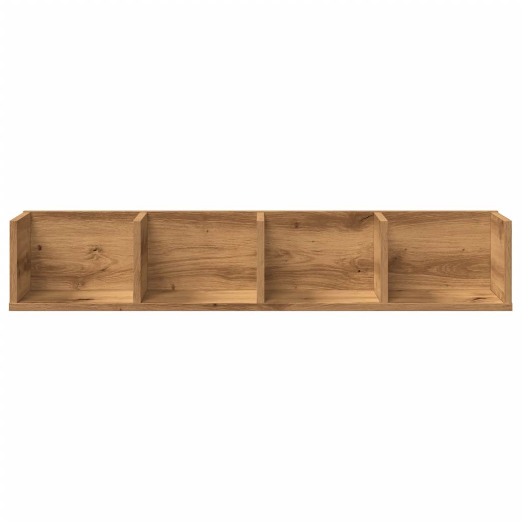vidaXL Raft perete CD-uri stejar artizanal 100x18x18 cm lemn prelucrat vidaXL Raft perete CD-uri stejar artizanal 100x18x18 cm lemn prelucrat