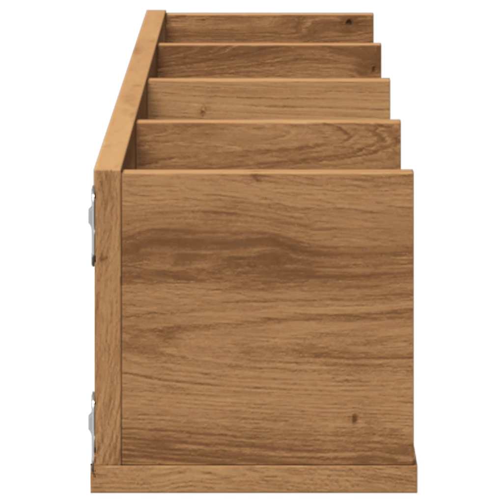 vidaXL Raft perete CD-uri stejar artizanal 100x18x18 cm lemn prelucrat vidaXL Raft perete CD-uri stejar artizanal 100x18x18 cm lemn prelucrat