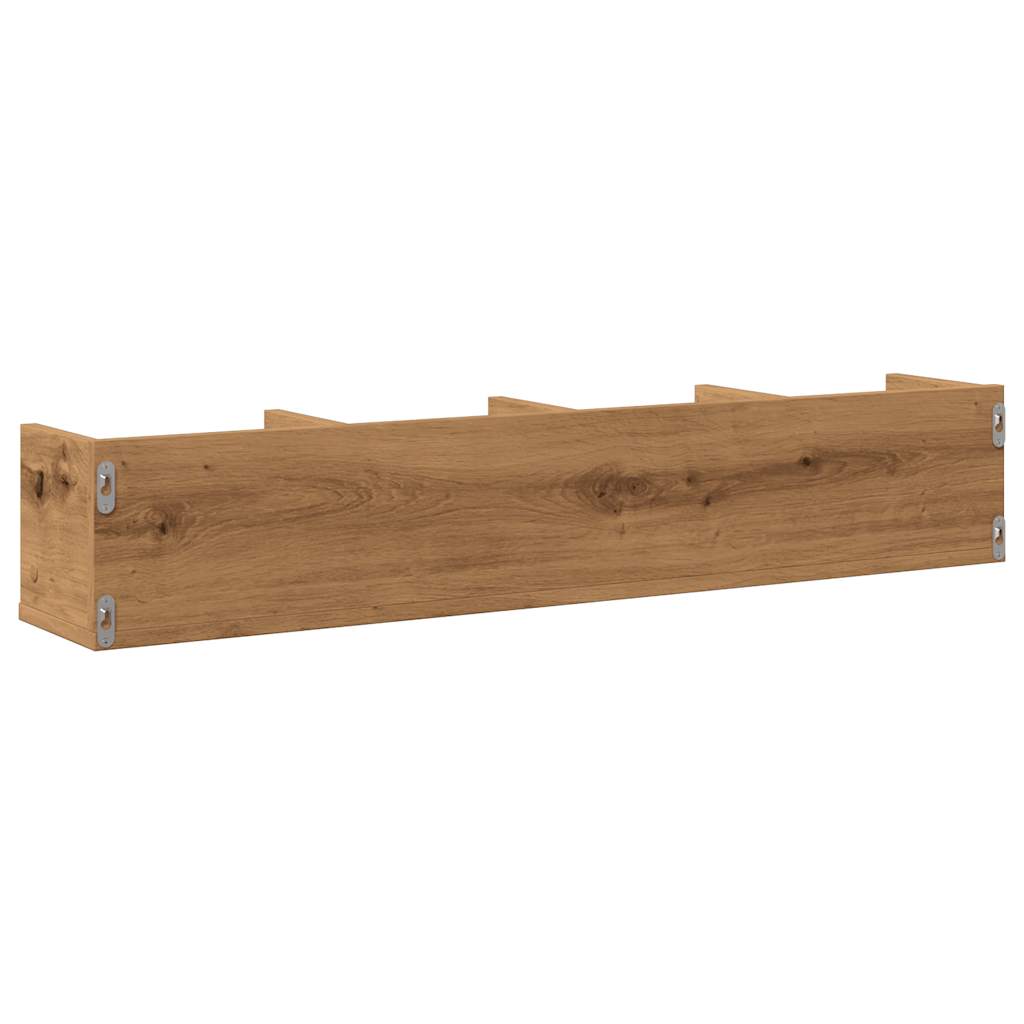 vidaXL Raft perete CD-uri stejar artizanal 100x18x18 cm lemn prelucrat vidaXL Raft perete CD-uri stejar artizanal 100x18x18 cm lemn prelucrat