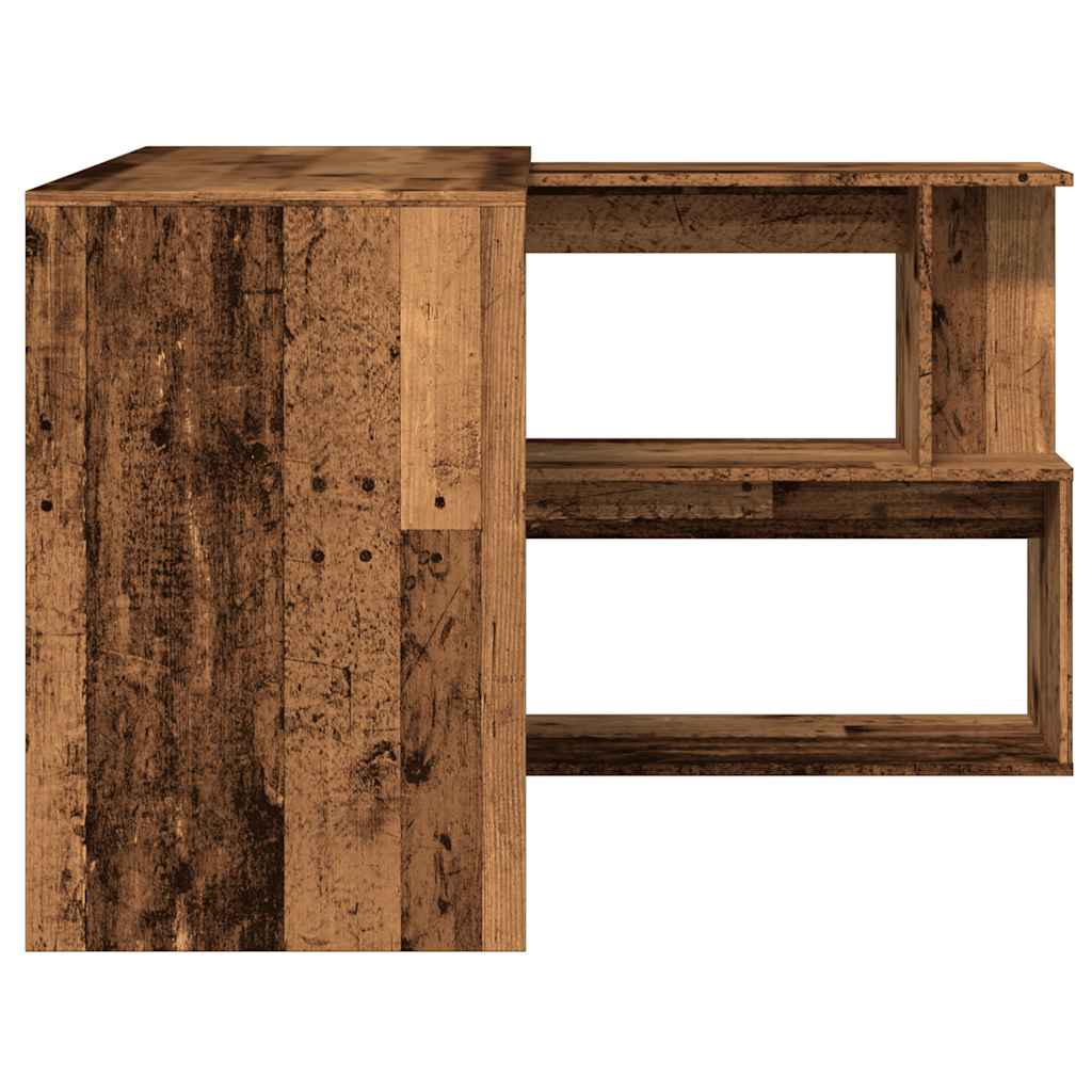 vidaXL Birou de colț, lemn vechi, 200,5x50x76 cm, PAL