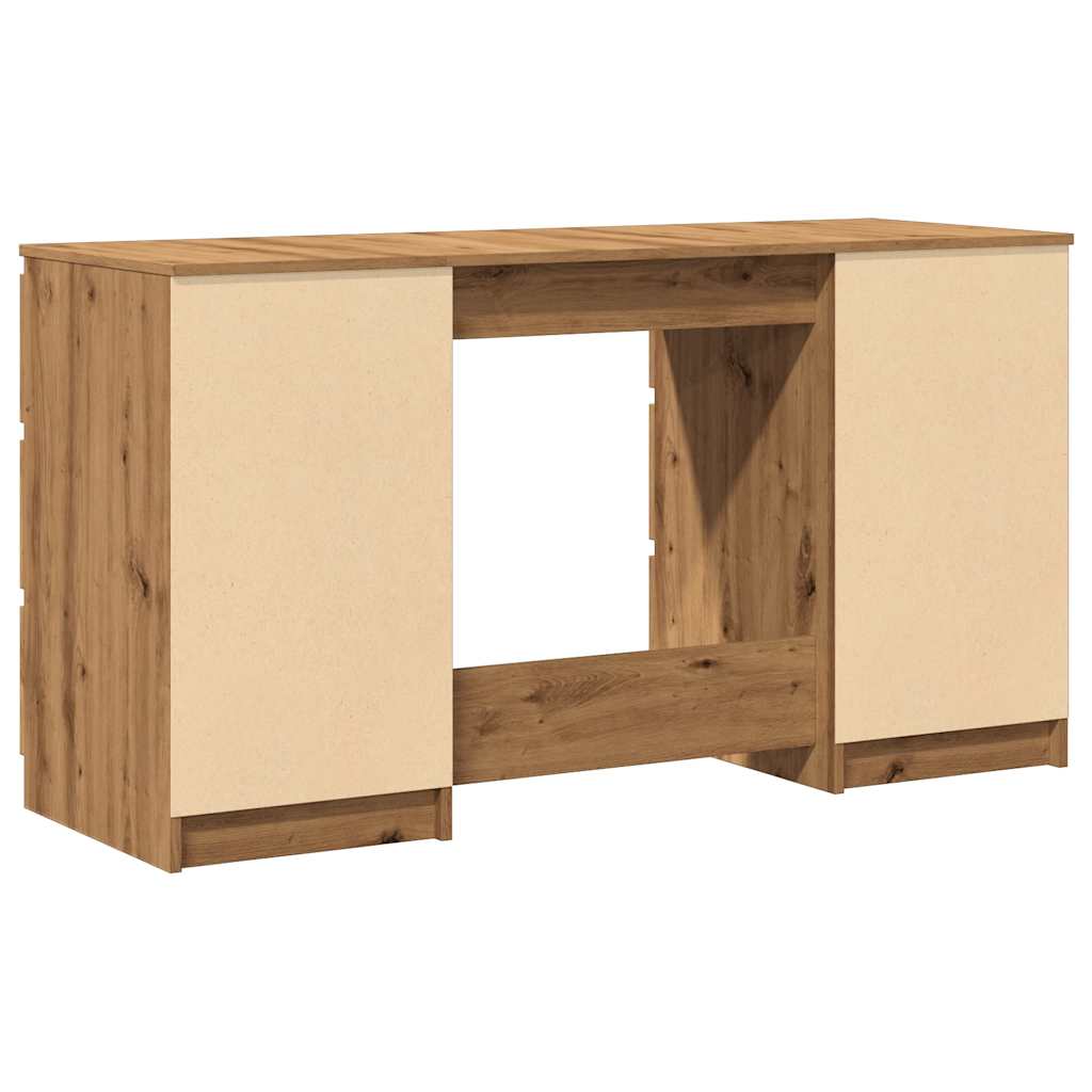 vidaXL Birou de scris, stejar artizanal, 140x50x77 cm, lemn prelucrat