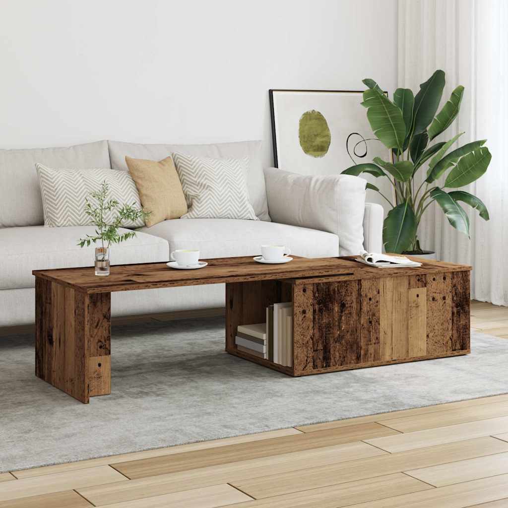 vidaXL Măsuță de cafea, lemn vechi, 150 x 50 x 35 cm, PAL vidaXL Măsuță de cafea, lemn vechi, 150 x 50 x 35 cm, PAL