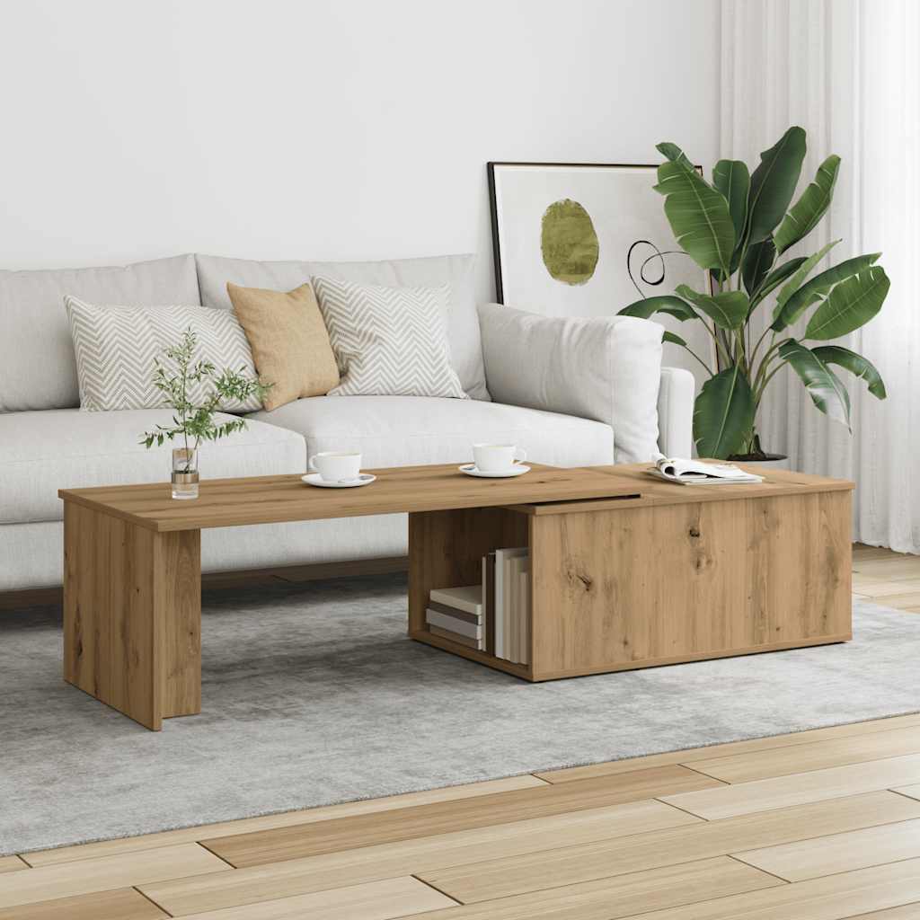 vidaXL Măsuță de cafea, stejar artizanal, 150x50x35 cm, lemn prelucrat