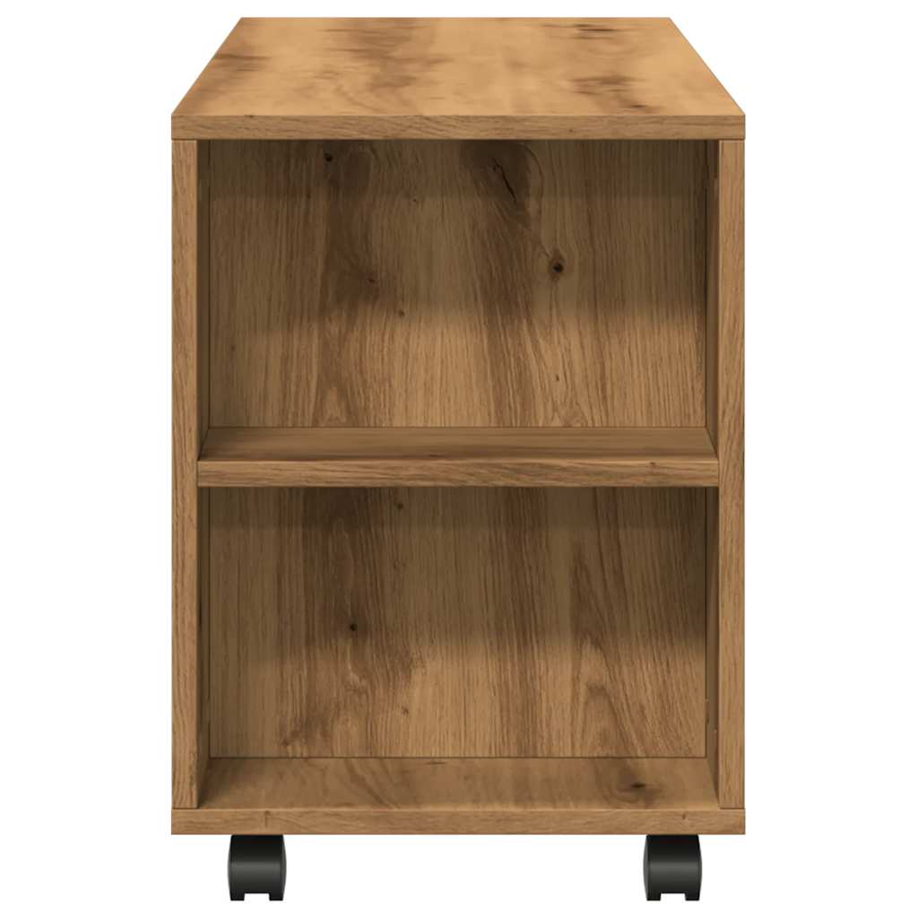 vidaXL Dulap TV cu roți stejar artizanal 102x34,5x43 cm lemn prelucrat vidaXL Dulap TV cu roți stejar artizanal 102x34,5x43 cm lemn prelucrat