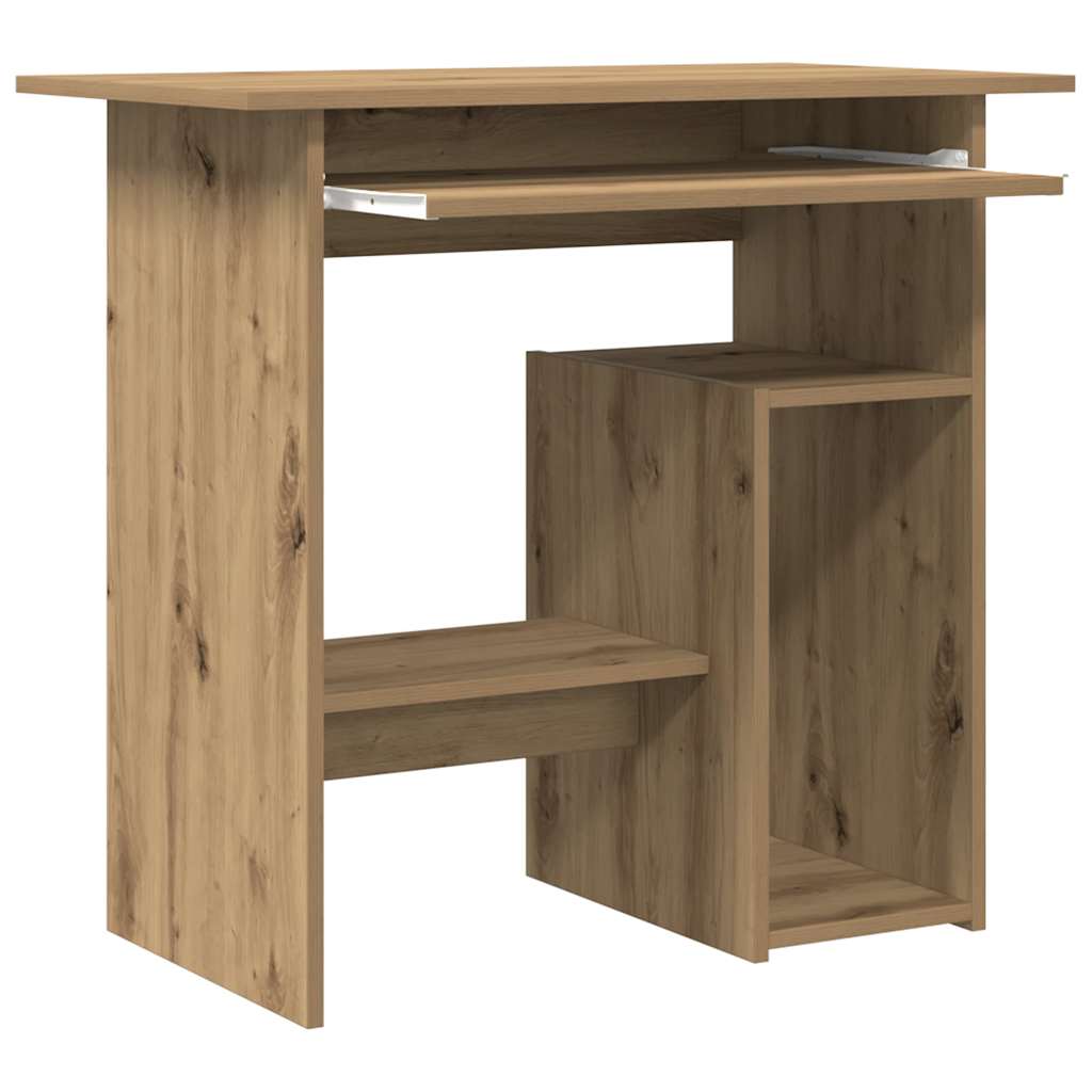 vidaXL Birou, stejar artizanal, 80x45x74 cm, lemn prelucrat