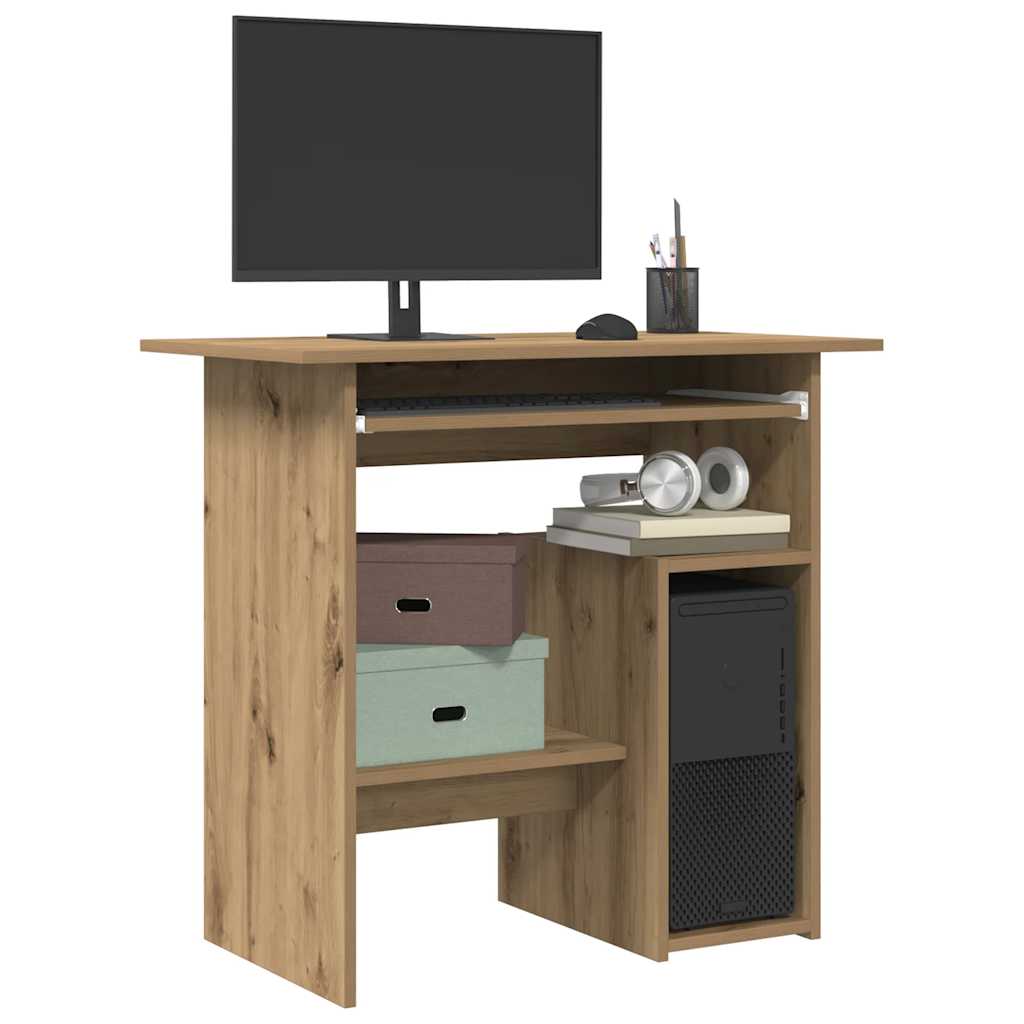 vidaXL Birou, stejar artizanal, 80x45x74 cm, lemn prelucrat