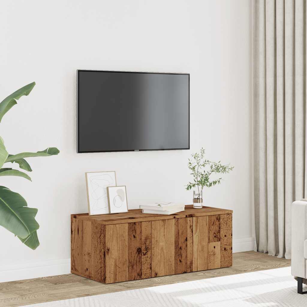 vidaXL Comodă TV, lemn vechi, 80x34x30 cm, PAL vidaXL Comodă TV, lemn vechi, 80x34x30 cm, PAL