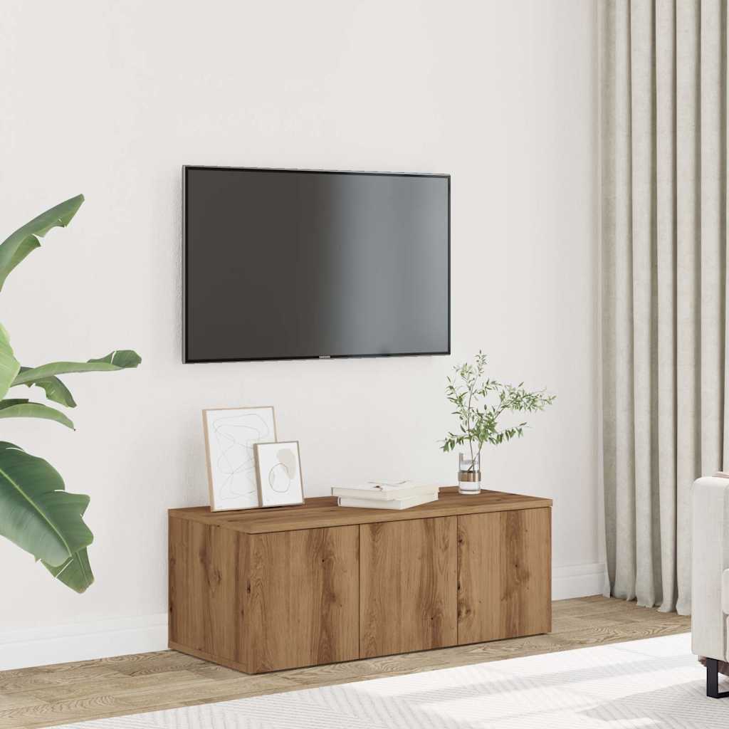 vidaXL Dulap TV, stejar artizanal, 80x34x30 cm, lemn prelucrat