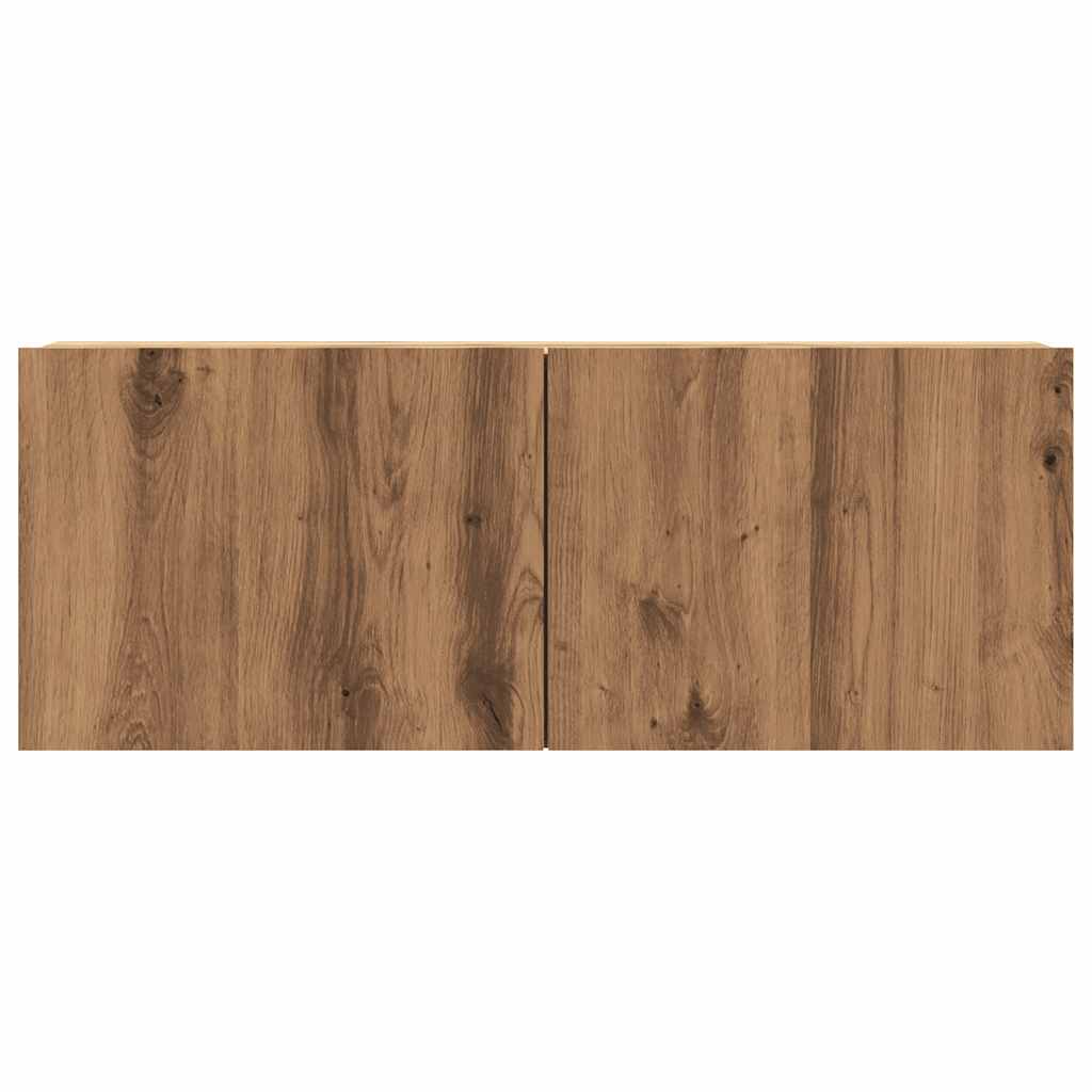 vidaXL Dulap TV perete, stejar artizanal, 80x30x30 cm, lemn prelucrat