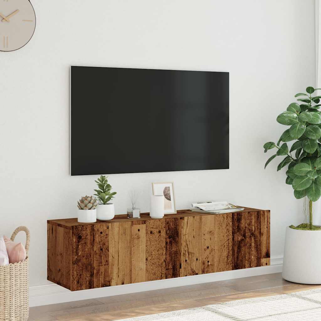 vidaXL Dulap TV de perete, lemn vechi, 120x30x30 cm, lemn prelucrat