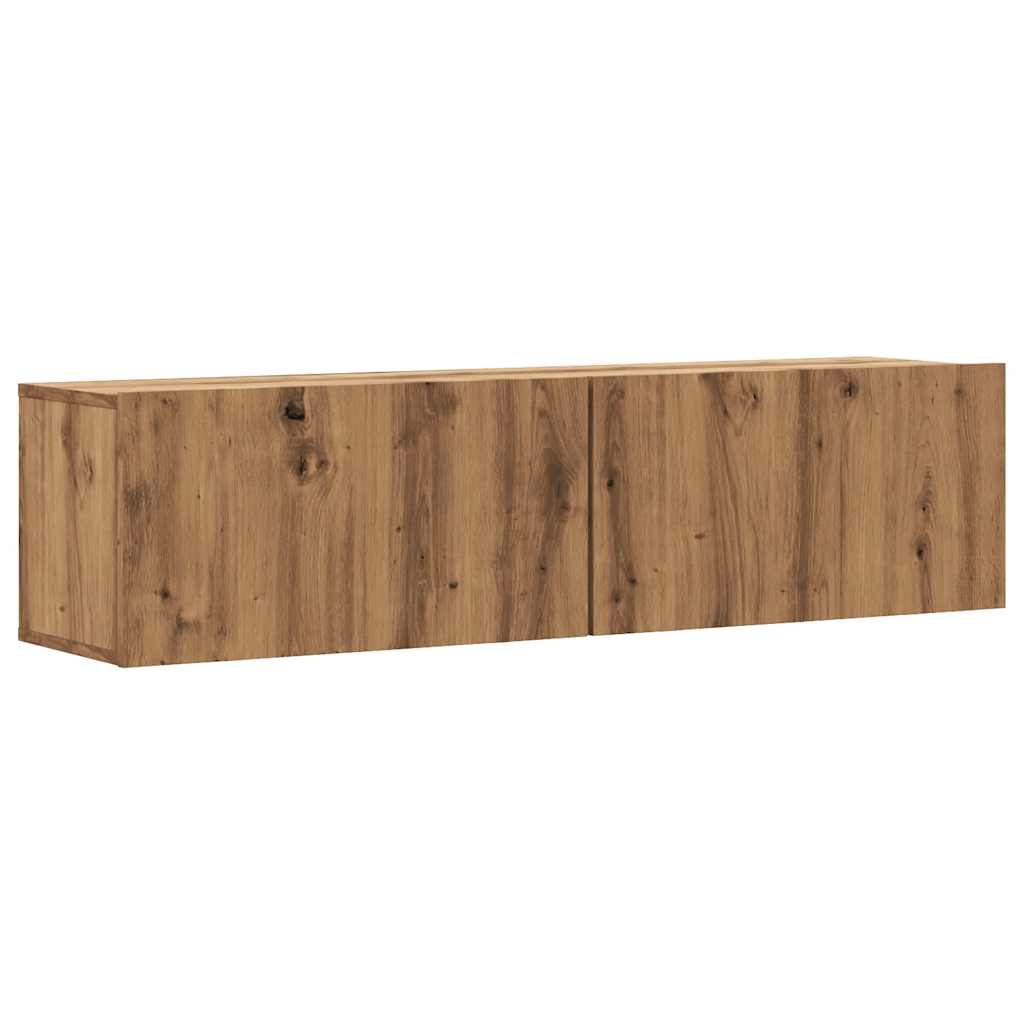 vidaXL Dulap TV perete, stejar artizanal, 120x30x30 cm, lemn prelucrat