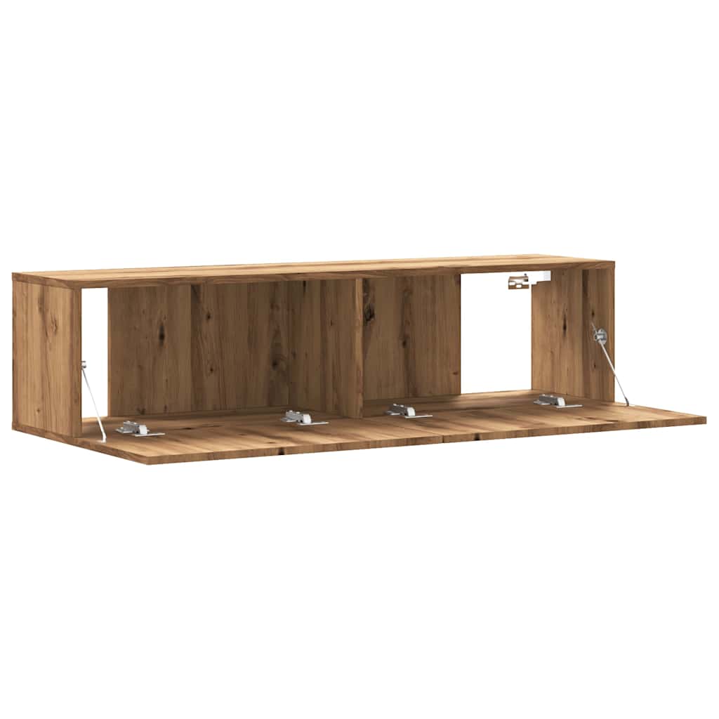 vidaXL Dulap TV perete, stejar artizanal, 120x30x30 cm, lemn prelucrat