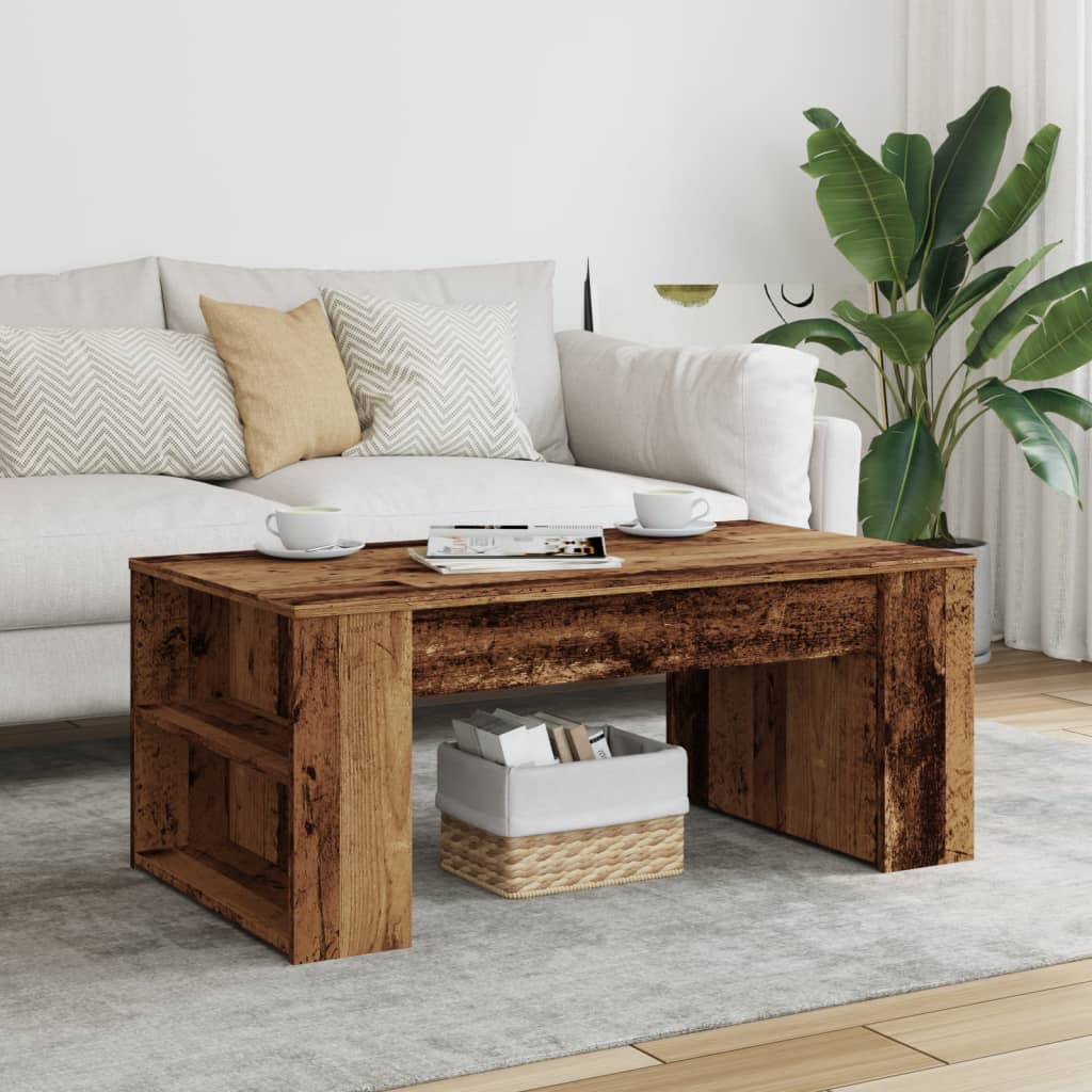 vidaXL Măsuță de cafea, lemn vechi, 102x55x42 cm, lemn prelucrat vidaXL Măsuță de cafea, lemn vechi, 102x55x42 cm, lemn prelucrat