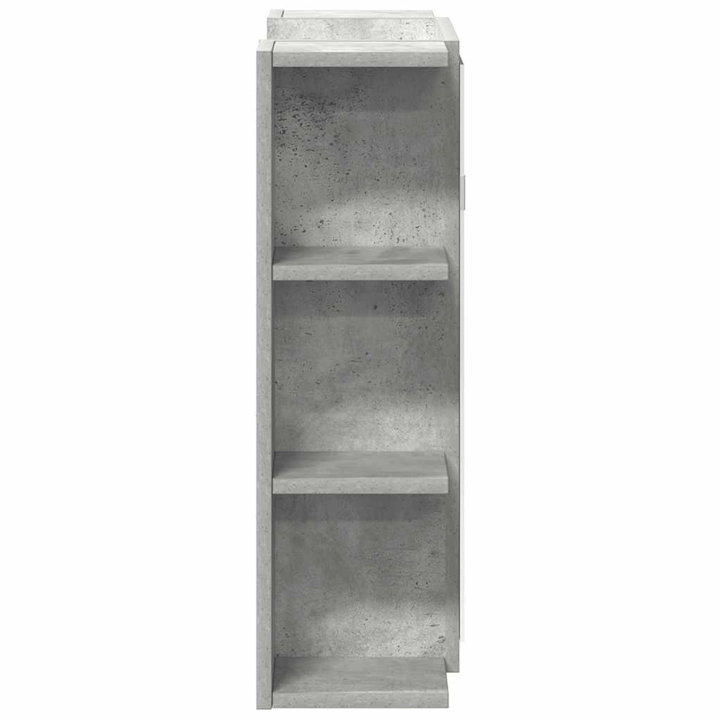 vidaXL Dulap de baie cu oglindă, gri beton, 80 x 20,5 x 64 cm, PAL vidaXL Dulap de baie cu oglindă, gri beton, 80 x 20,5 x 64 cm, PAL